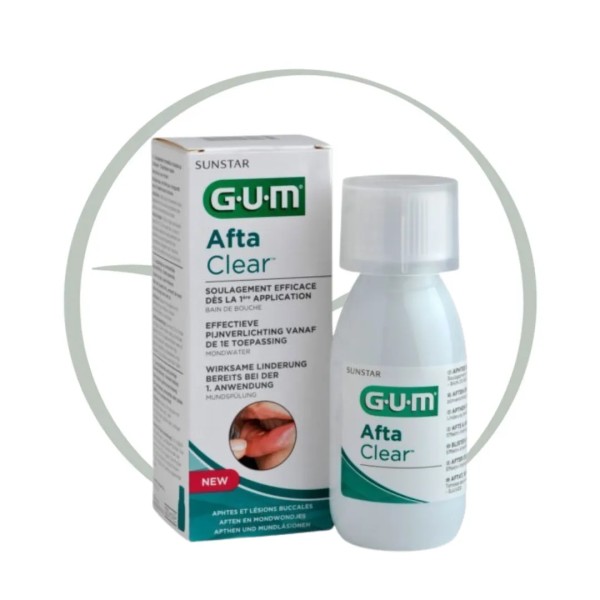 GUM AFTA CLEAR BAIN DE BOUCHE 120ML