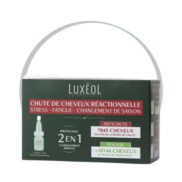 LUXEOL CHUTE DE CHEVEUX REACTIONNELLE 2EN1 14X7ML