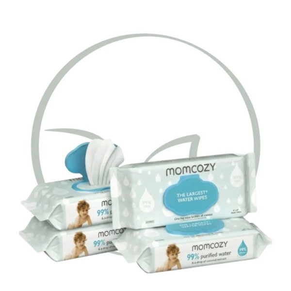 MOMCOZY LINGETTES BEBE SALINES 60 UNITES