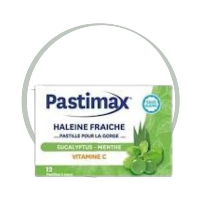 PASTIMAX HALEINE FRAICHE EUCALYPTUS MENTHE 12 PASTILLES SANS SUCRE