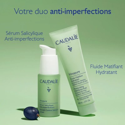 CAUDALIE VINOPURE FLUIDE MATIFIANT HYDRATANT 60ML