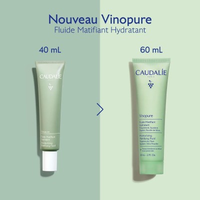 CAUDALIE VINOPURE FLUIDE MATIFIANT HYDRATANT 60ML