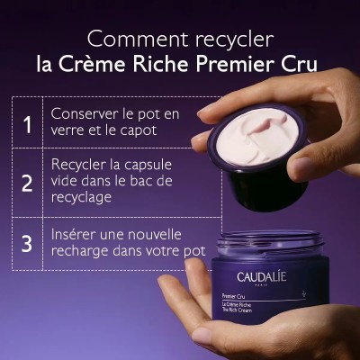 CAUDALIE PREMIER CRU LA CREME RICHE ANTI-AGE RECHARGE 50ML