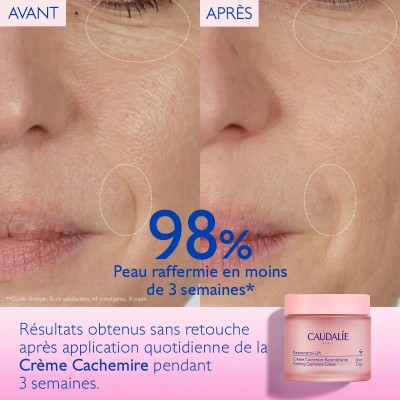CAUDALIE RESVERATROL LIFT CREME CACHEMIRE REDENSIFIANTE RECHARGE 50ML