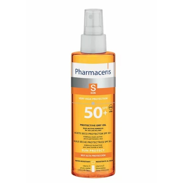 PHARMACERIS S HUILE SÈCHE CORPS ET CHEVEUX SPF50+ 200ML