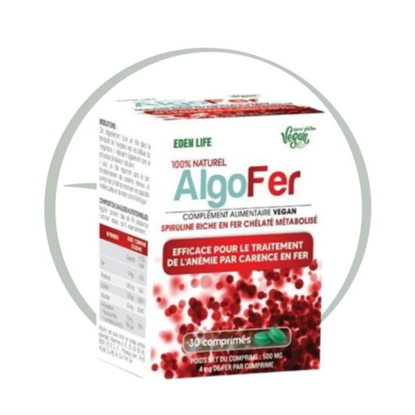 EDEN LIFE ALGO FER 30 COMPRIMES