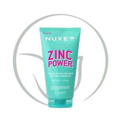 NUXE ZINC POWER GELEE NETTOYANTE PURIFIANTE 150ML