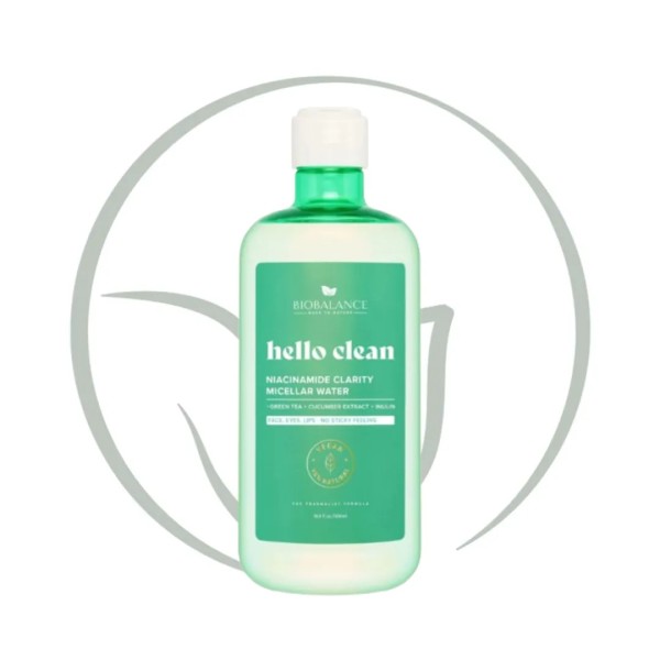 BIOBALANCE HELLO CLEAN NIACINAMIDE EAU MICELLAIRE CLARTE 500ML