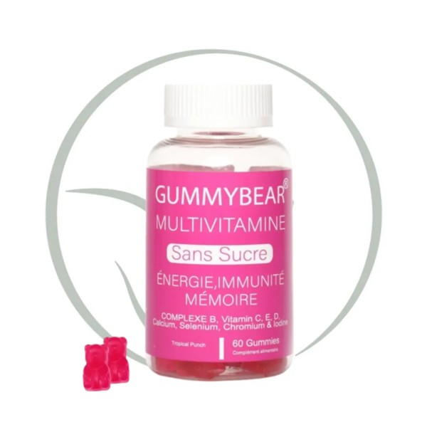 GUMMYBEAR MULTIVITAMINE SANS SUCRE 60 GUMMIES