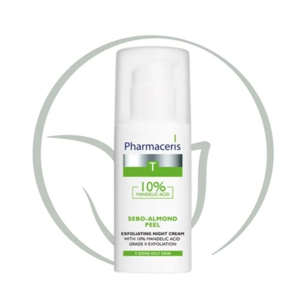 PHARMACERIS T SEBO-ALMOND PEEL CREME DE NUIT EXFOLIANTE 50ML
