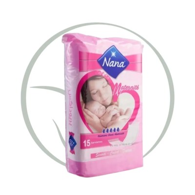 NANA SERVIETTES HYGIENIQUE DE MATERNITE 15 PCS