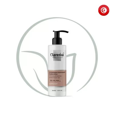 CLARENIA GEL NETTOYANT ECLAIRCISSANT DOUBLE ACTION PEAU MIXTE A GRASSE - 200 ML