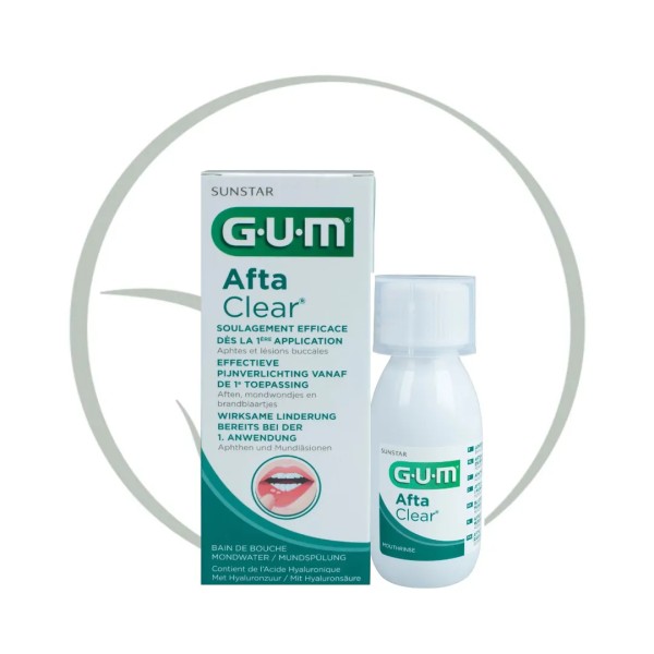 GUM AFTA CLEAR BAIN DE BOUCHE 120ML