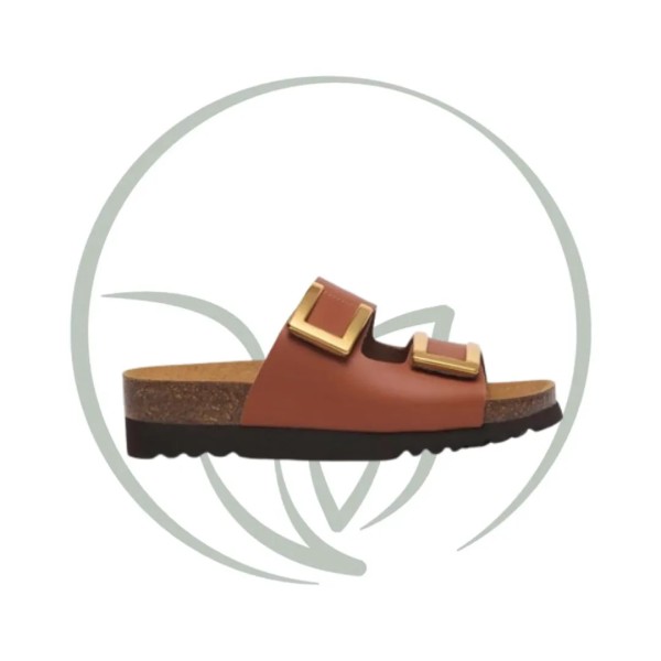 SCHOLL MULES COGNAC MONTEREY 2 STRAPS