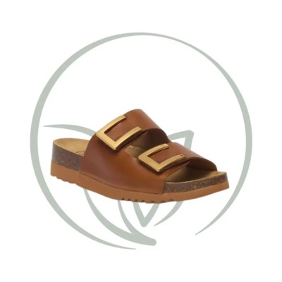 SCHOLL MULES COGNAC MONTEREY 2 STRAPS