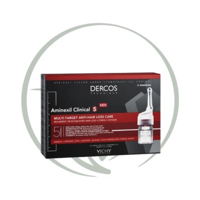 VICHY DERCOS AMINEXIL CLINICAL 5 HOMME 21 AMPOULES