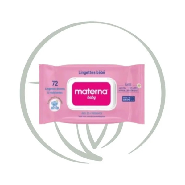MATERNA LINGETTES BÉBÉ ROSE / BLUE - 72 PIECES