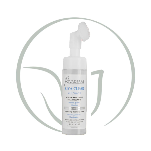 RIVADERM RIVA CLEAR MOUSSE NETTOYANTE ECLAIRCISSANTE 200ML