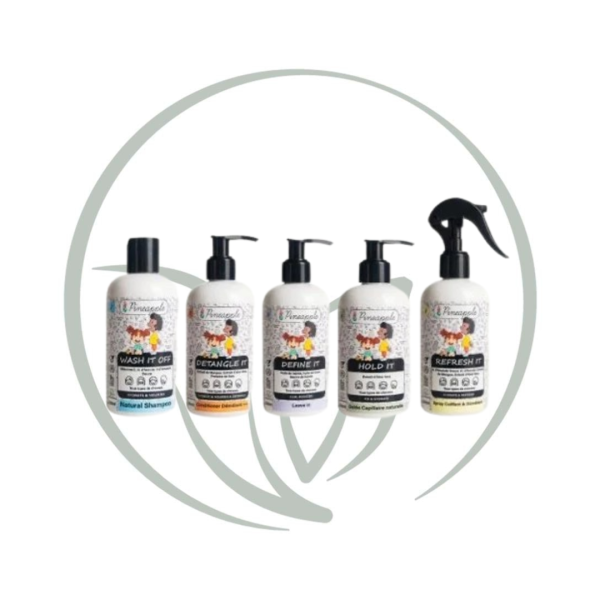 PINEAPPLE GAMME COMPLETE KIDS POUR CHEVEUX BOUCLES – 5 PRODUITS