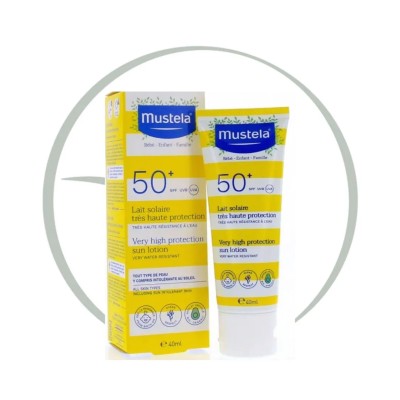 MUSTELA LAIT SOLAIRE TRES HAUTE PROTECTION SPF50+ 40ML