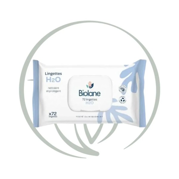 BIOLANE LINGETTES H2O AU LAIT DE TOILETTE SENSITIVE 72 PIECES