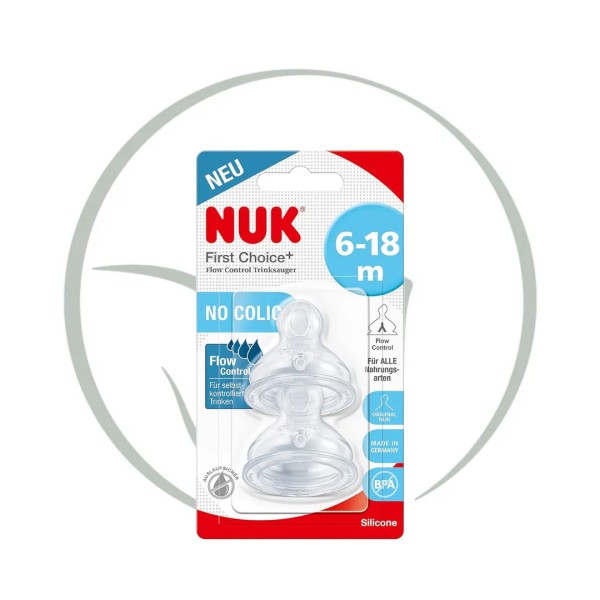 NUK FIRST CHOICE+ - LOT DE 2 TÉTINES TAILLE M 6-18MOIS