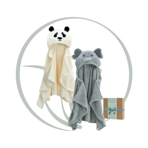 MOMCOZY CAPE DE BAIN A CAPUCHE – DE 1 JOUR A 5 ANS