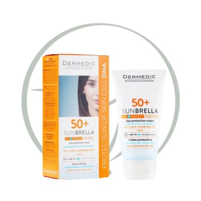 DERMEDIC SUNBRELLA ECRAN SPF50+ PEAUX MIXTES À GRASSES 40ML
