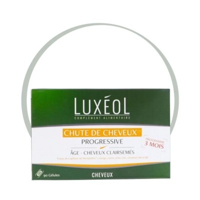 LUXEOL CHUTE DE CHEVEUX PROGRESSIVE 3 MOIS 90 GELULES