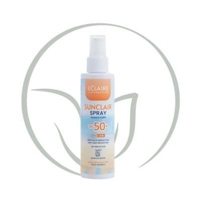 ECLAIRE SUNCLAIR SPRAY SOLAIRE VISAGE ET CORPS SPF 50+ ENFANT ET ADULTE 150ML