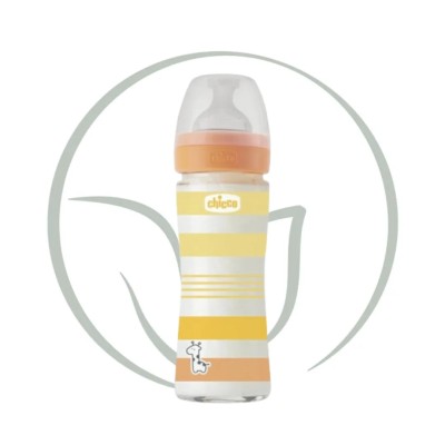 CHICCO BIBERON WELL-BEING EN VERRE FLUX LENT 0M+ 240ML