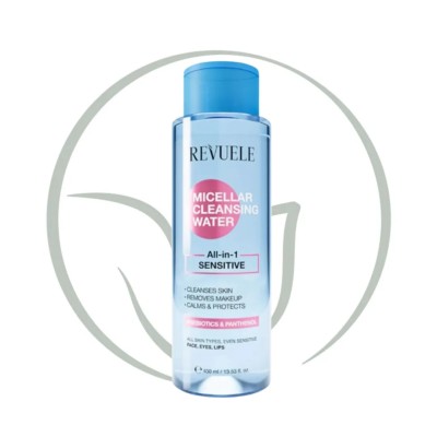 REVUELE EAU MICELLAIRE DEMAQUILLANTE TOUT EN 1 PEAUX SENSIBLES 400 ML