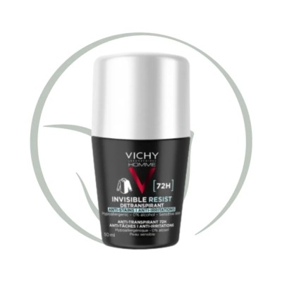 VICHY HOMME DEODORANT INVISIBLE RESIST DERMO-DETRANSPIRANT 72H ROLL ON 50ML