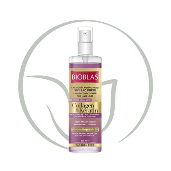 BIOBLAS APRES SHAMPOING LIQUIDE AU COLLAGENE ET A LA KERATINE 200ML