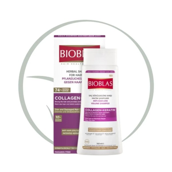 BIOBLAS SHAMPOING COLLAGEN+KERATIN 360ML