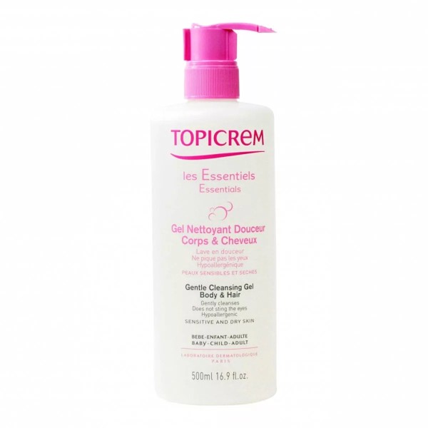 TOPICREM GEL NETTOYANT DOUCEUR CORPS ET CHEVEUX 500ML