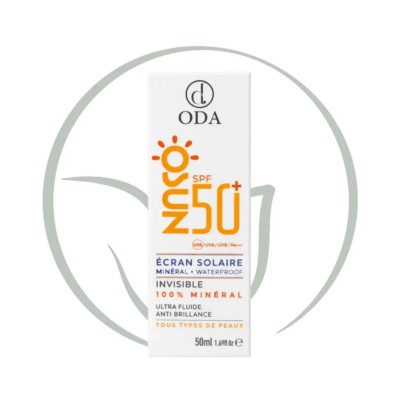 ODA ECRAN SOLAIRE MINERAL WATERPROOF INVISIBLE SPF50+ 50ML