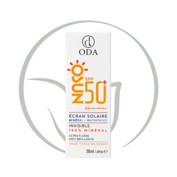 ODA ECRAN SOLAIRE MINERAL WATERPROOF INVISIBLE SPF50+ 50ML