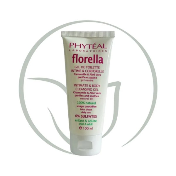 PHYTEAL FLORELLA GEL DE TOILETTE INTIME ET CORPORELLE 100% NATUREL 100ML