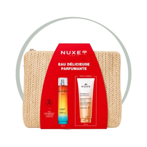 NUXE EAU DELICIEUSE PARFUMANTE + HUILE DE DOUCHE PRODIGIEUSE ET TROUSSE OFFERTES