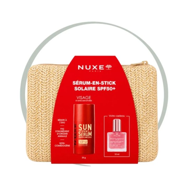 NUXE SERUM EN STICK SPF50+ + HUILE PRODIGIEUSE OR FLORALE ET TROUSSE OFFERTES