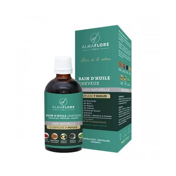ALMAFLORE BAIN D’HUILES CHEVEUX : COMPLEXE 7 100ML