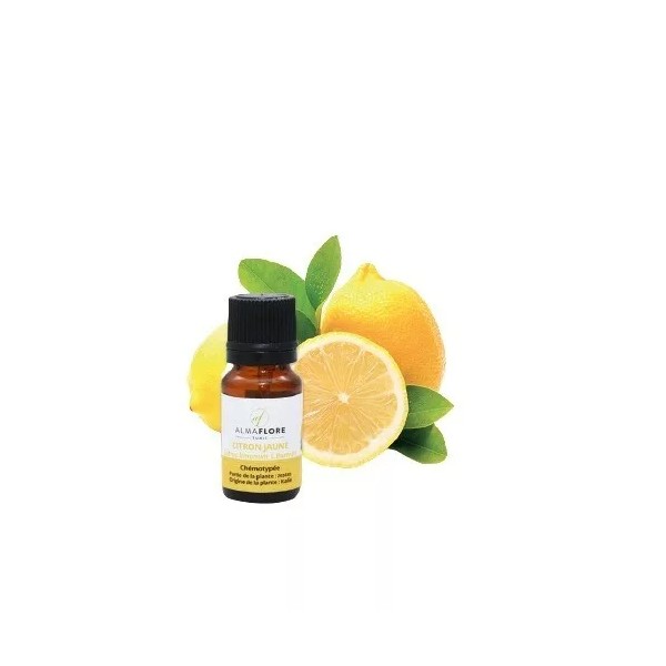 ALMAFLORE HUILE ESSENTIELLE DE CITRON JAUNE 10ML