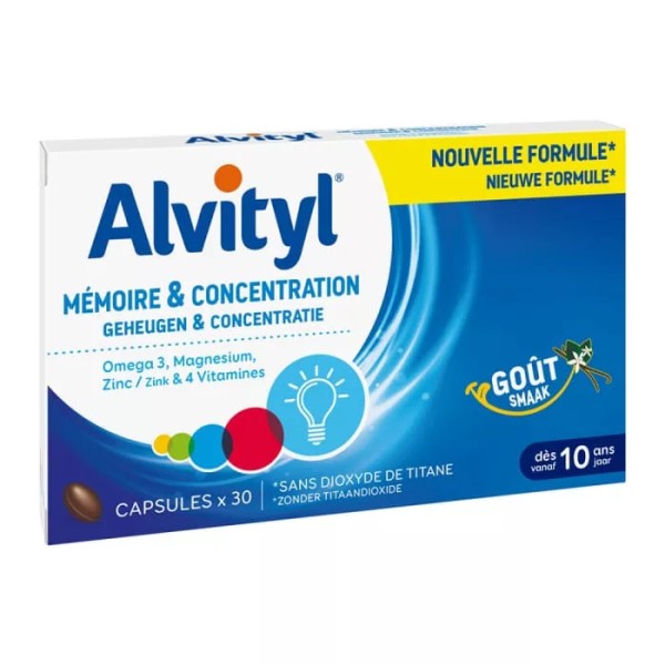 ALVITYL MEMOIRE ET CONCENTRATION 30 CAPSULES