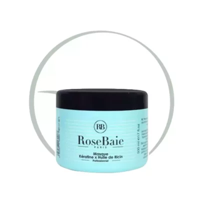 rosebaie masque kératine x huile de ricin 500 ml