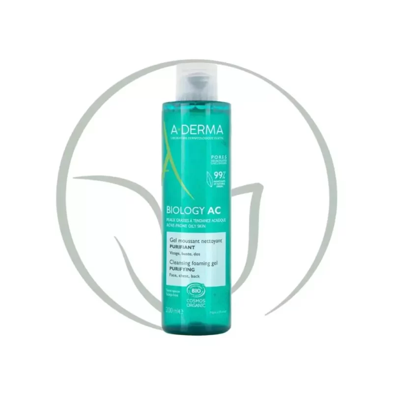 a derma biology ac gel moussant nettoyant purifiant bio 200ml