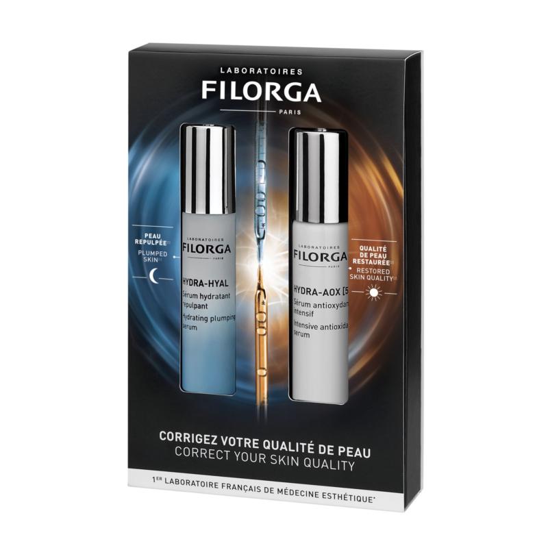 filorga hydra hyal serum hydratant repulpant + hydra aox [5] serum antioxydant intensif 30ml