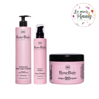 pack cheveux gras rose baie