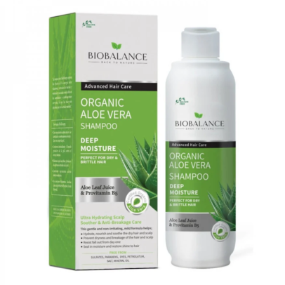 biobalance organic shampooing aloe vera cheveux secs 330ml