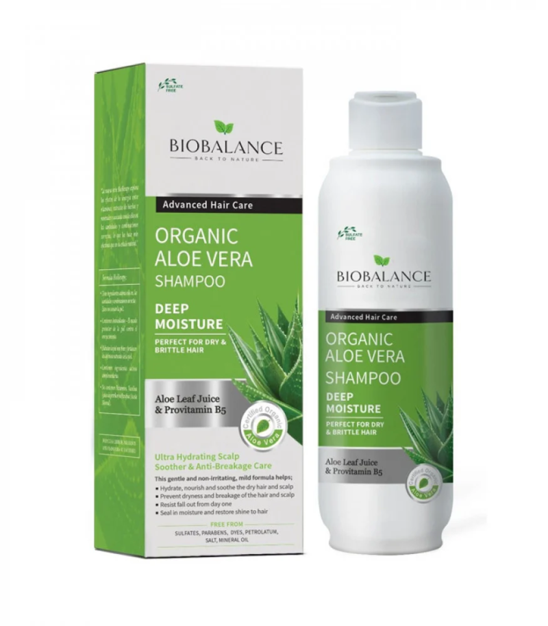 biobalance organic shampooing aloe vera cheveux secs 330ml